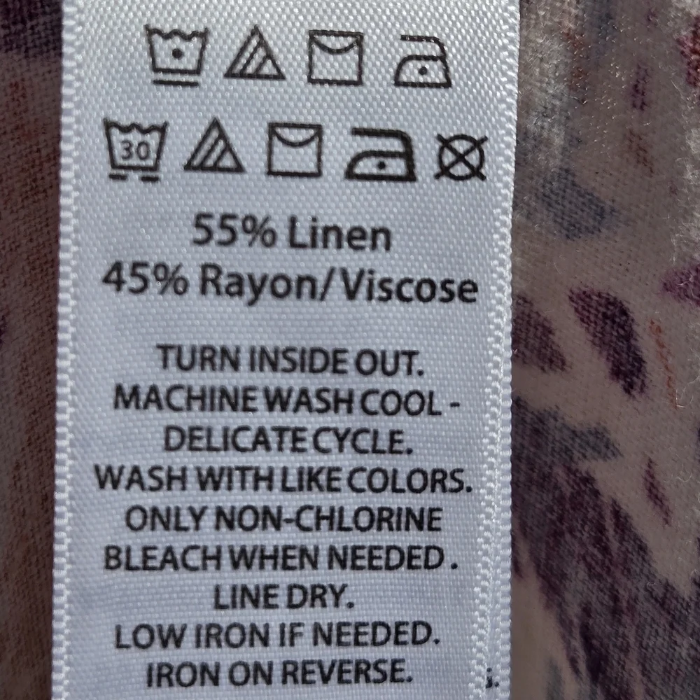 Nicole Miller linen Blend top Sleeveless M - Picture 6 of 9